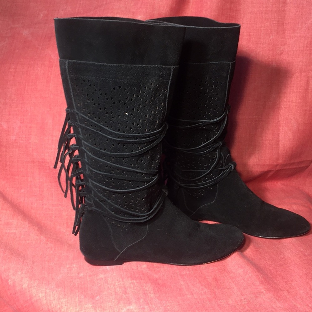 Veto Cuoio Summer suede fringe boots size 7
